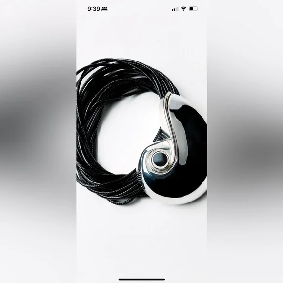 Some 2 bubbles on silver surface Snail shell rope necklace Zara lot #1 - Picture 6 of 14